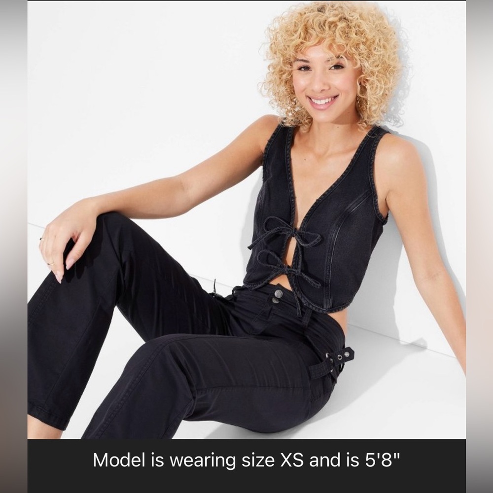 Women's Tie-Front Denim Vest - Wild
Fable™ Black Denim S